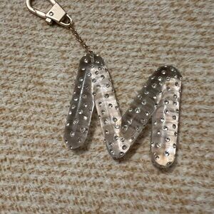 Crystal-Studded Keychain Accessory
